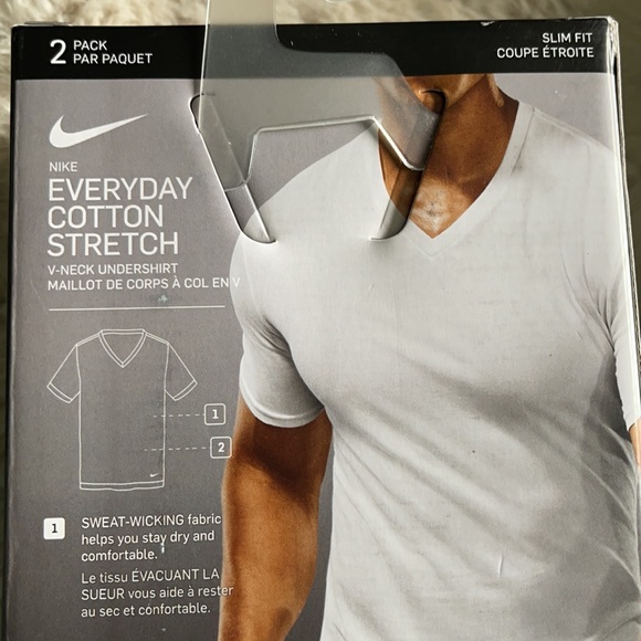 Nike Everyday Cotton Stretch 2Pack Undershirt Set - Picture 4 of 5